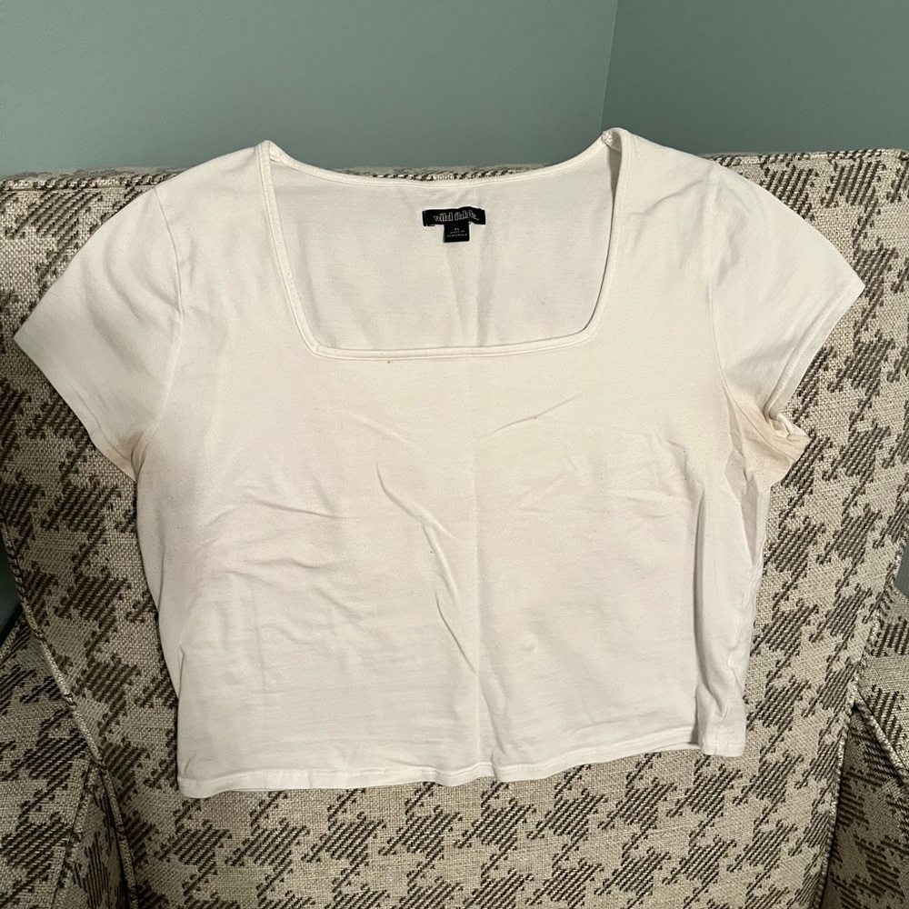 White Wild Fable crop top